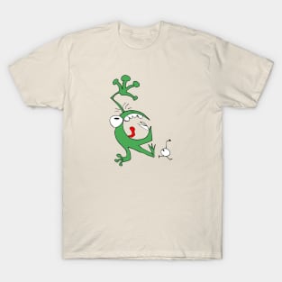 Alien being chase by Monster T-Shirt